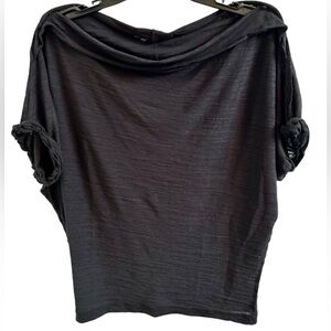 FREE PEOPLE WE THE FREE Cowl Neck Dolman Sleeve Top In Black Sz XS/S/M ✨EUC✨